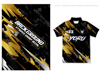 sublimation jersey design decal gold black sport striking stripes car decal wrap livery lightning thunder storm racing motorsport © MuhammadSaifullah
