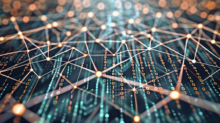Obraz premium Abstract Illustration Representing AI Algorithms and Neural Networks