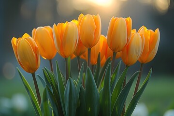 Vase With Yellow Flowers on Table