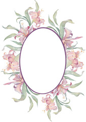 Watercolor floral frames