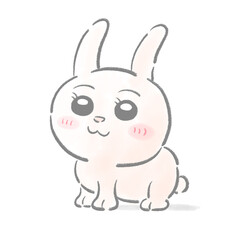 うさぎ　水彩タッチ