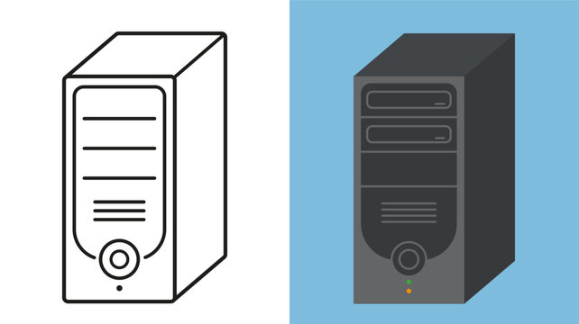 Computer tower or case flat