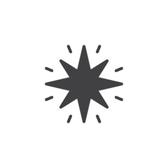Sparkling star vector icon
