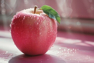 Fresh pink lady apple