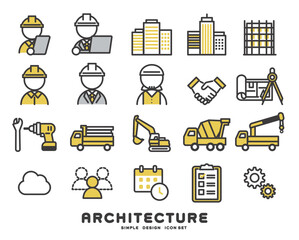 建設に関するアイコンのベクターイラスト素材