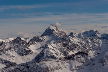 Fototapeta na wymiar Alpine Alps mountain landscape at Oberstdorf. Top of Nebelhorn