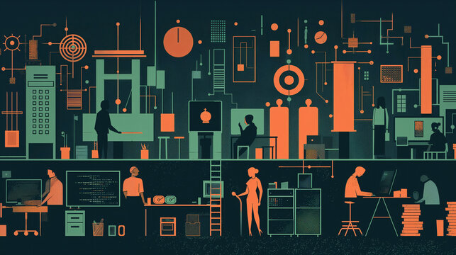 Ilustraci&oacute;n de procesos de una compa&ntilde;&iacute;a PMO