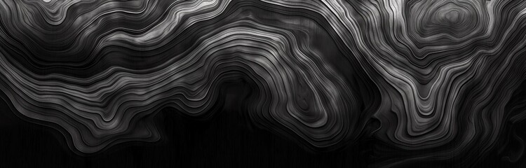 Obraz premium black and white curvy wood like background