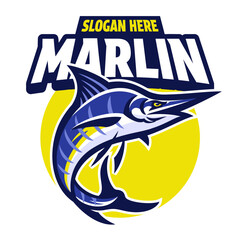 Marlin Fish Sport Mascot Logo
