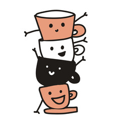 cute coffee stickers for your design