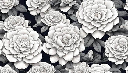 Beautiful Camellia Pattern Background Wallpaper