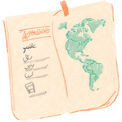 Travel Checklist and map