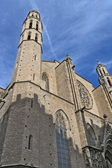 Fototapeta na wymiar Barcellona,Chiesa di Santa Maria del Mar - Catalogna, Spagna