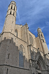 Fototapeta na wymiar Barcellona, Chiesa di Santa Maria del Mar - Catalogna, Spagna