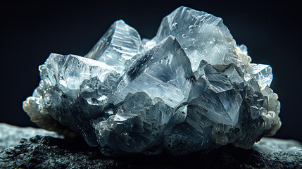 Palladium mineral rocks, prime lens, macro close-up shot, isolated against black background. Bright, studio lighting. Uncut, mined, mining, raw 