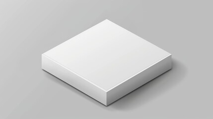 A real-looking white package box for software, electronic devices, and other products. Modern illustration.