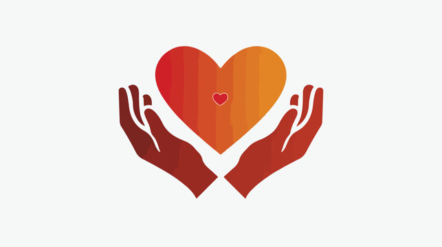 Hearth Care logo concept Charity logo template vector