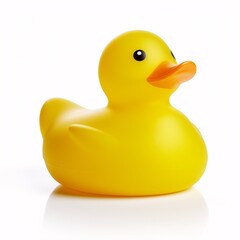 Yellow Rubber Duck on a white surface