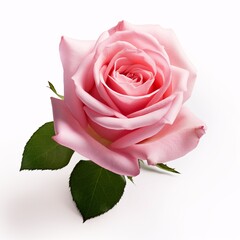 Fototapeta premium A Pink Rose on a white background