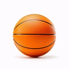 Obraz premium Orange Basketball isolated on plain white surface
