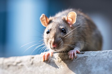 Detailed image of a rat caught on a security camera, emphasizing the need for proactive rat control measures