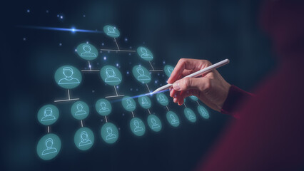 Teamwork organization and business workflow process management for Information on hierarchical...