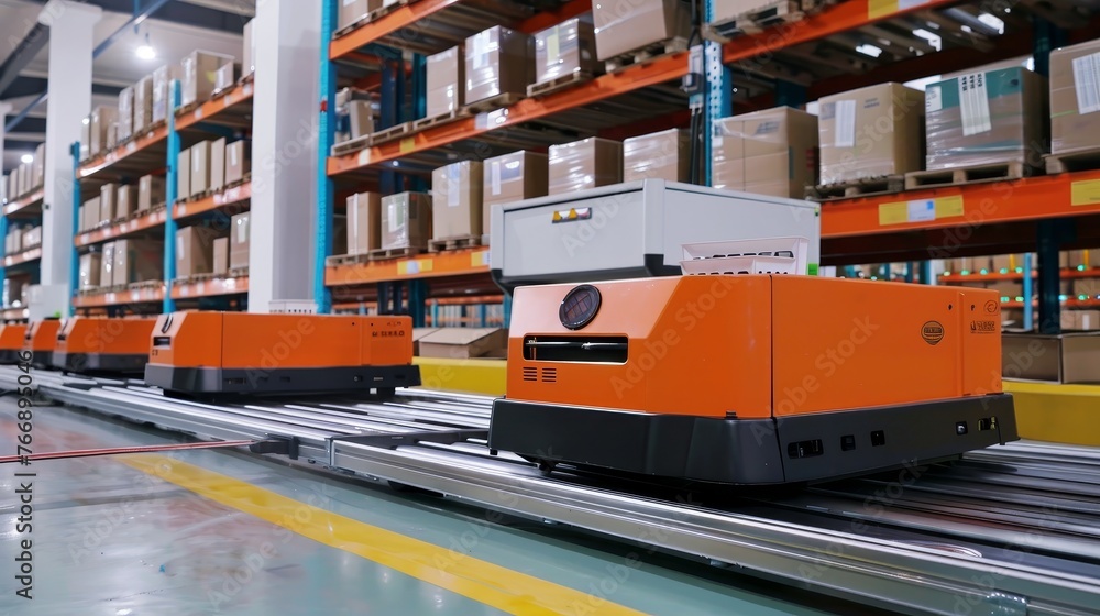 Poster widely used parcel sorting robot system using amr