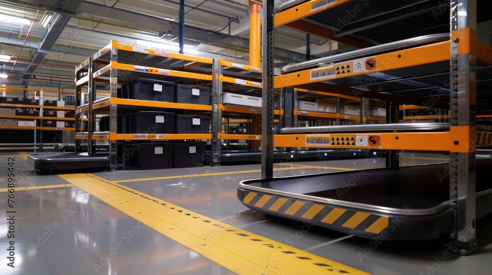 Poster widely used parcel sorting robot system using amr