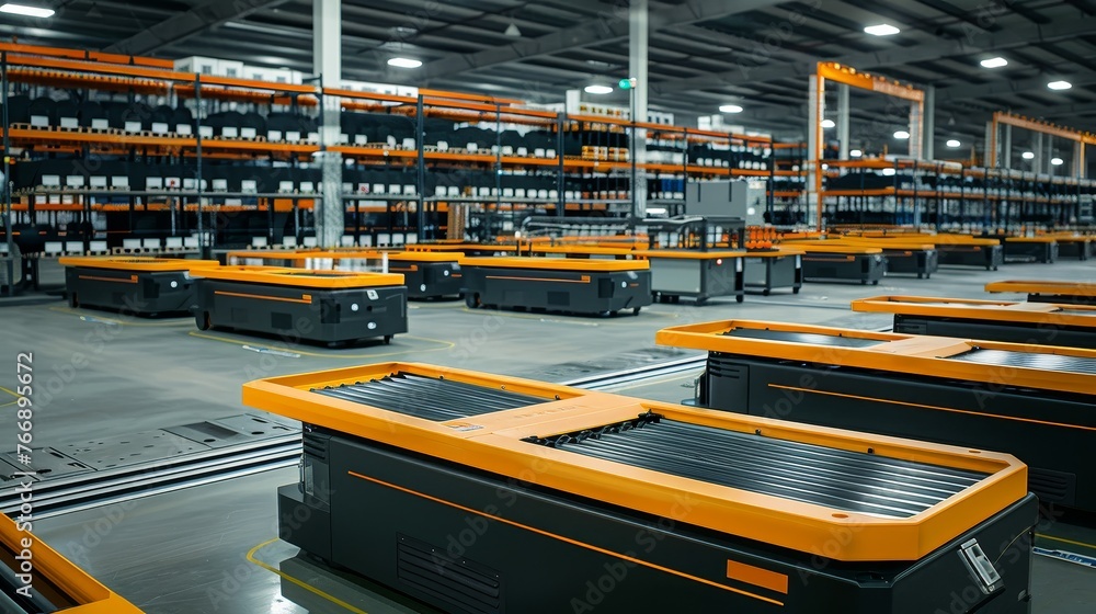 Poster widely used parcel sorting robot system using amr