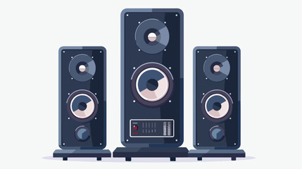 Music speaker equipment and technology graphic design