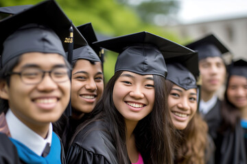 Young asian Graduate with Bright Future