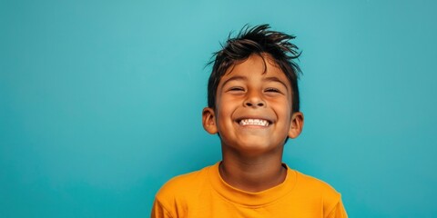 Joyful South American Boy Smiling