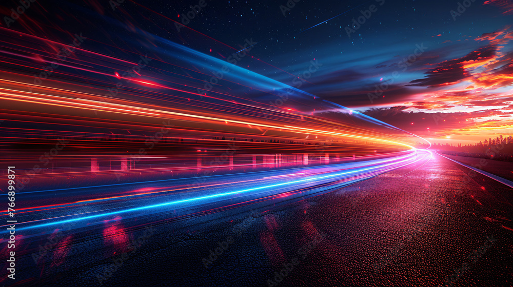 Canvas Prints high speed technology concept background, light abstract background, image of speed movement on the 