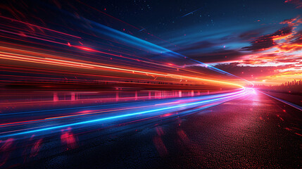 High speed technology concept background, light abstract background, image of speed movement on the...