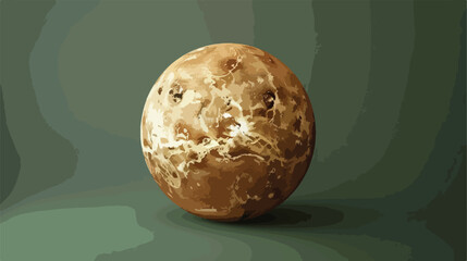 Simple Mercury planet model on green screen background - obrazy, fototapety, plakaty