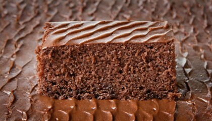 Dark Brown Chocolate Cake Texture with Selective Focus