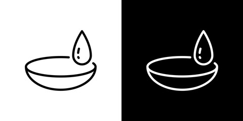 シンプルなコンタクトレンズのベクターアイコン