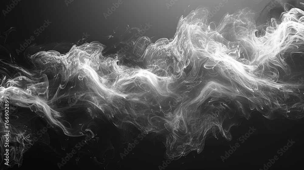 Poster an abstract gray color smoke background on a dark background.