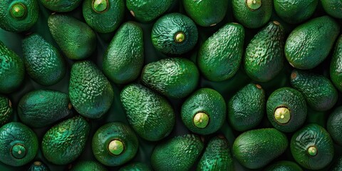 Fruit Organic Texture in Green Avocados