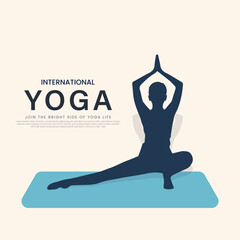 international yoga day, yoga pose,  Art, vector file