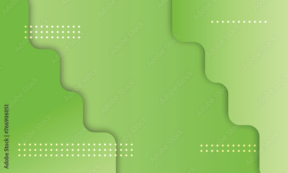 Poster vibrant green abstract background with fluid shapes and dotted pattern