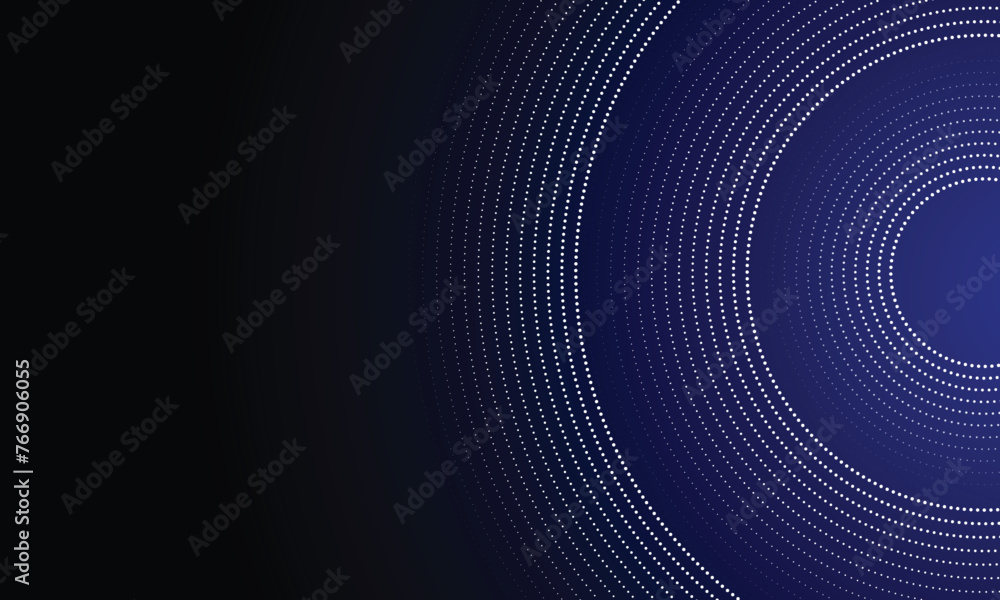 Poster 3d blue techno abstract background overlap layer on dark space with glowing dots shape decoration. m