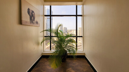 The stunning Dar es Salaam skyline seen from the hotel window