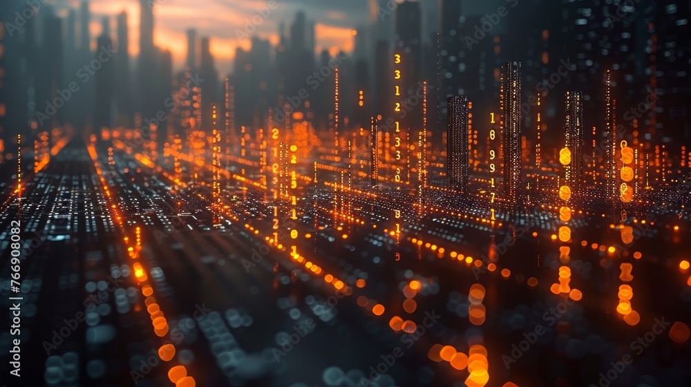 Aufkleber The importance of using digital data in analysis of financial investment trends, financial business diagrams with charts and stock numbers that show profits and losses with time, 3d renderings of