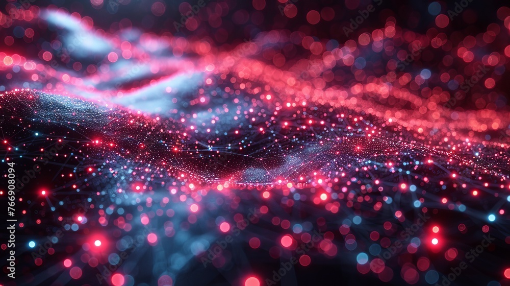 Poster High Speed Connection and Data Analysis Technology. Digital Abstract Background Concept. 3d rendering.