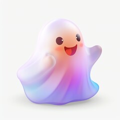 a cartoon ghost with a face