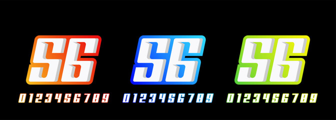 number 76 Racing effects for motorsport, automotive, sports, car racing, racing