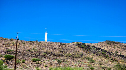Desolate desert landscape of the Namib Desert in Namibia