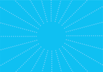 青ベースのドット集中線背景