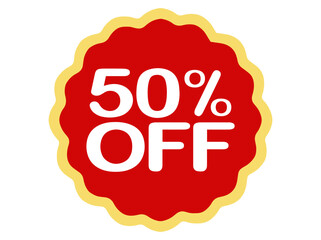 Discount Tag 50% Off Illustration

